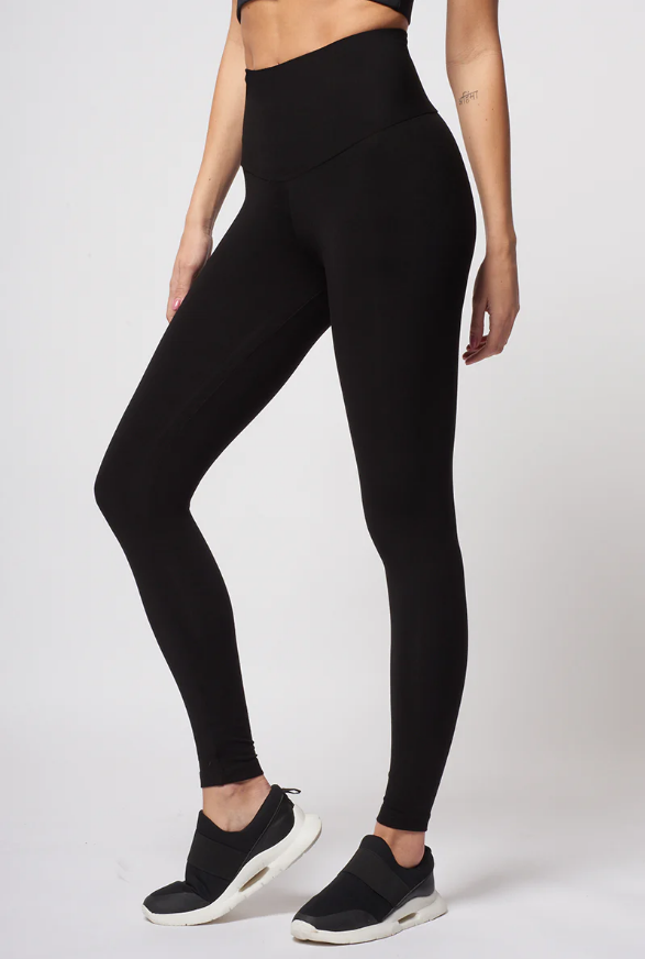 InstantRecovery Compression Tummy Control Crop Hi-Waist Leggings w/15in  Side Zip - Black - S at  Women's Clothing store