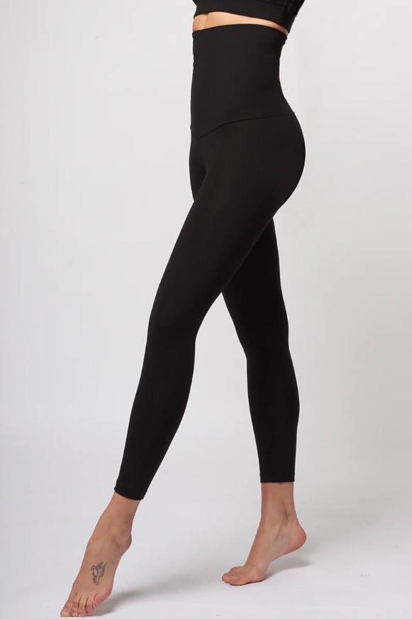 Extra Strong Compression Leggings with High Waisted Tummy Control Blac Hautier