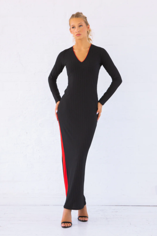 Recycled V Neck Maxi Dress