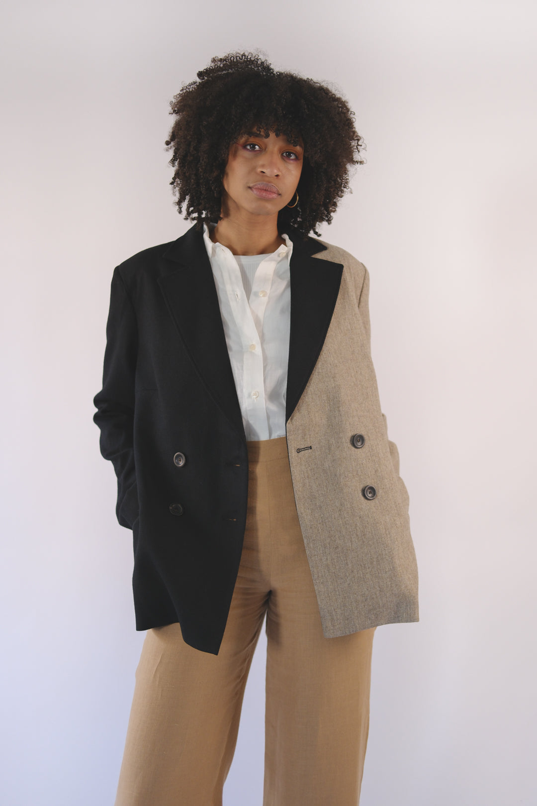 NOA Blazer - Beige/Black
