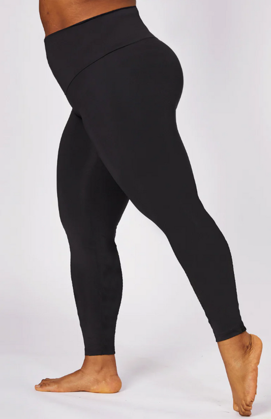 Extra Strong Compression Curve Leggings with Waisted Tummy Control Black