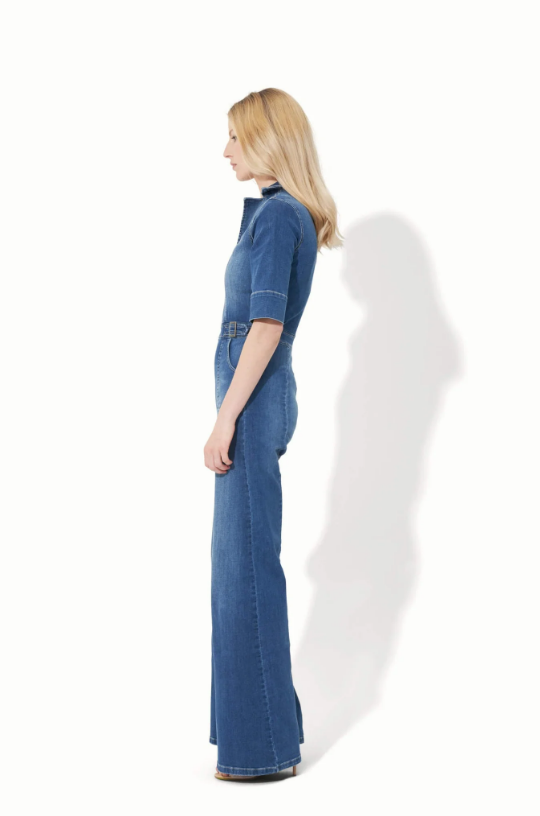 Cassandra The Flared Jumpsuit Fawcett Blue