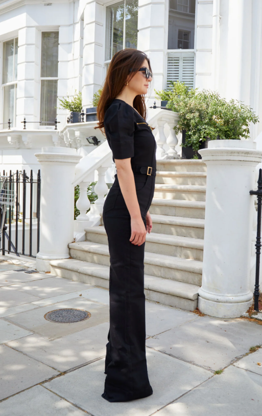 Black jumpsuit sale skirt