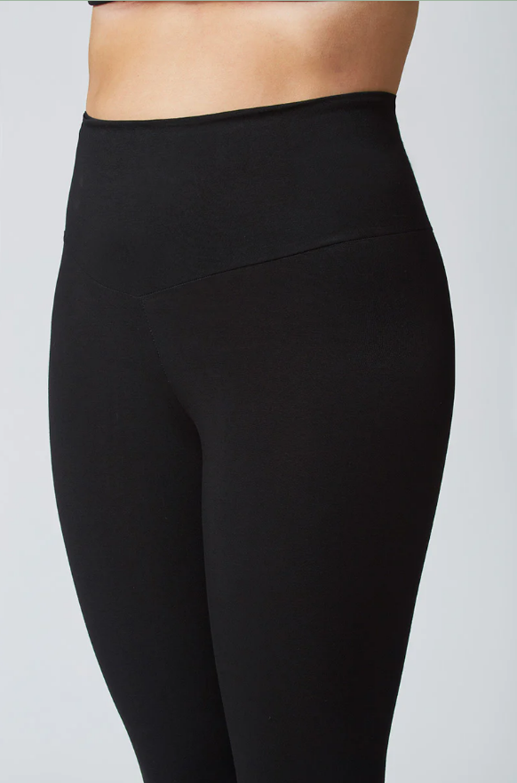 InstantRecovery Compression Tummy Control Crop Hi-Waist Leggings w/15in Side  Zip - Black - S at  Women's Clothing store