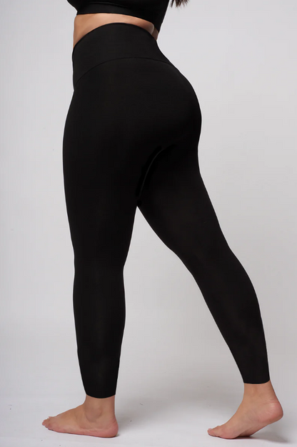 Extra Strong Compression Curve Leggings with Waisted Tummy Control Black