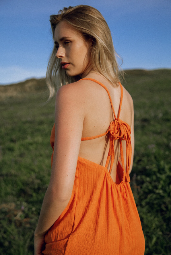 Orange Recycled Maxi Dress